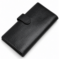 Black Leather Long Wallet