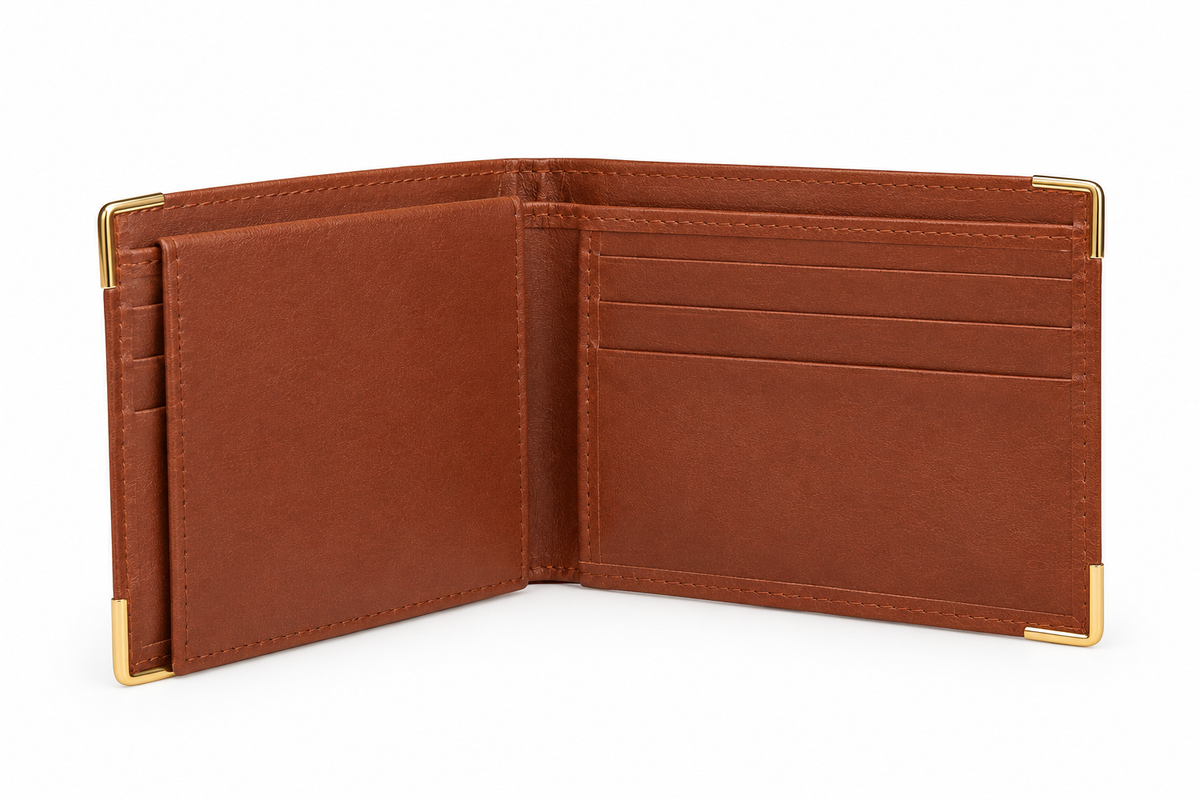 Cognac Royale Leather Wallet