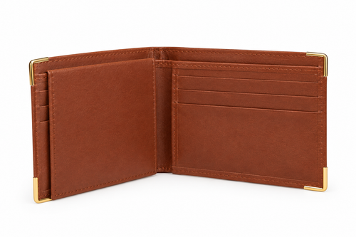 Cognac Royale Leather Wallet