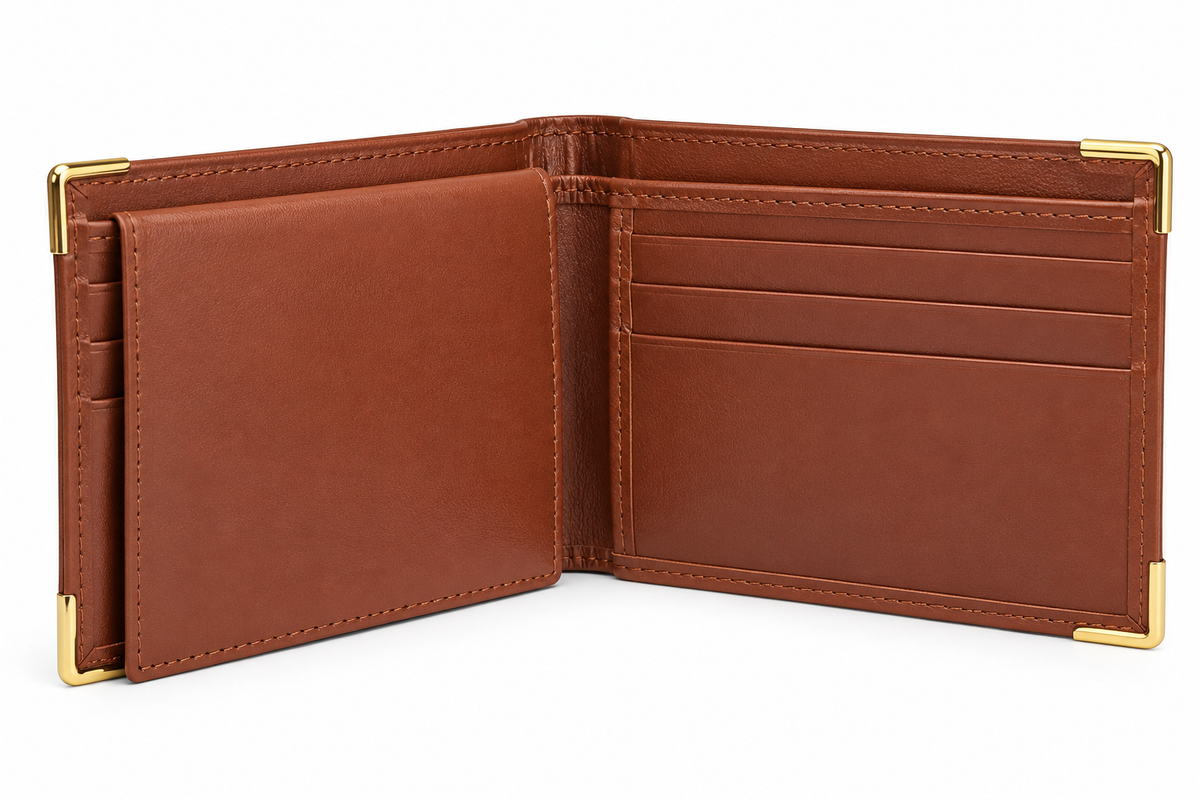 Cognac Royale Leather Wallet